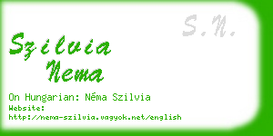 szilvia nema business card